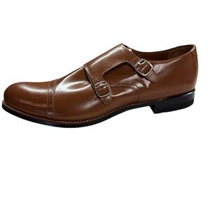 Stacy Adams Boswell Double Monk Strap Cap Toe Shoes Brown 13D